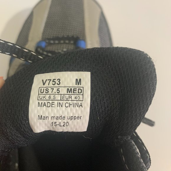 Apex Sierra Trail Runner Lace Up V753 Active Sneakers in Gray and Blue S… - Picture 8 of 8